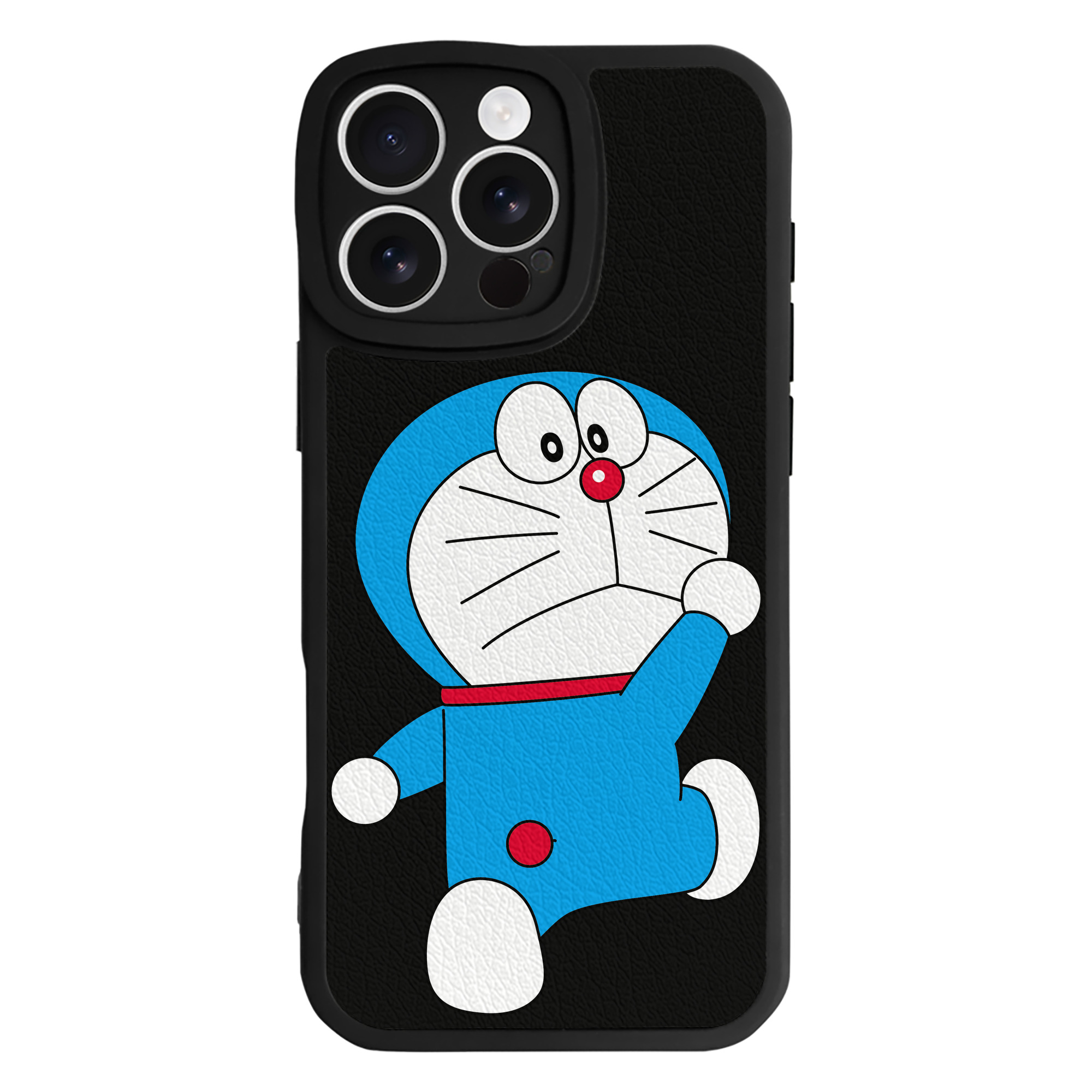 （画像用） ドラえもん Doraemon 【iPhone 16シリーズ対応】シリコンスマホケース（レザー調） 材質：シリコン